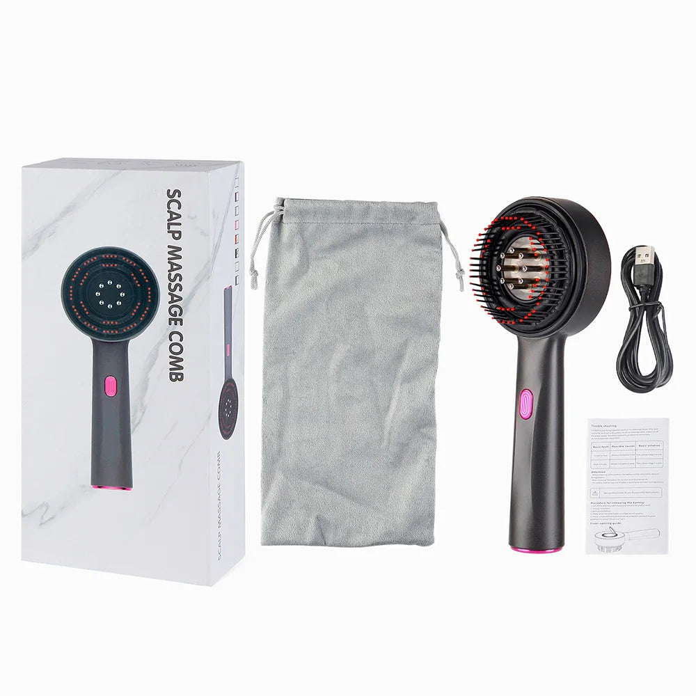 Red Light Massage Scalp Brush Anti Hair Loss Liquid Oil Applicator