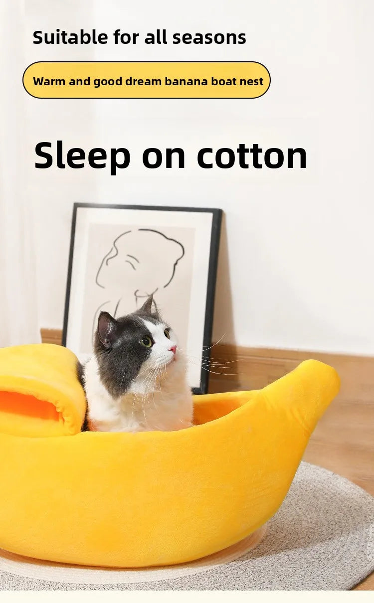 Banana Cat Bed