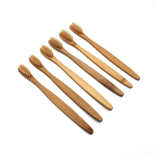 8pcs Bamboo Toothbrush Natural Wooden ECO Friendly Toothbrush