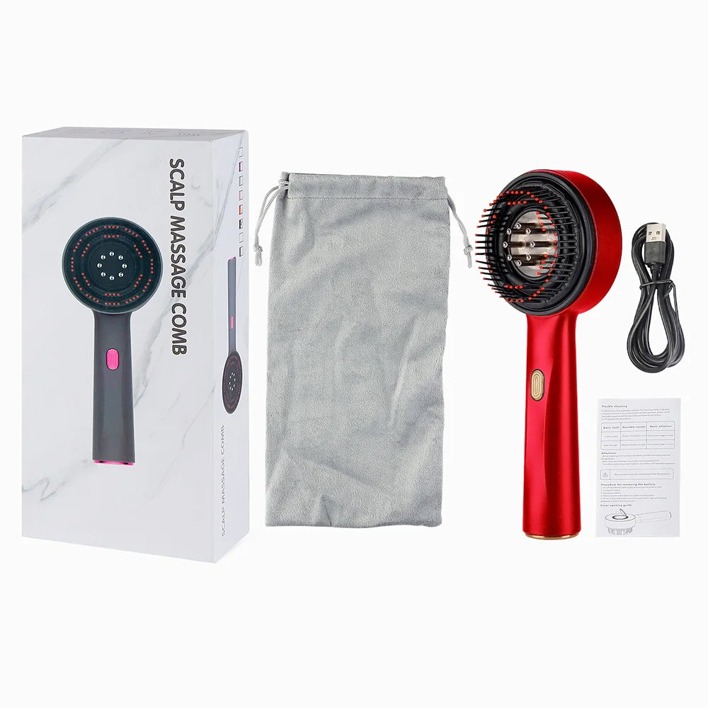 Red Light Massage Scalp Brush Anti Hair Loss Liquid Oil Applicator