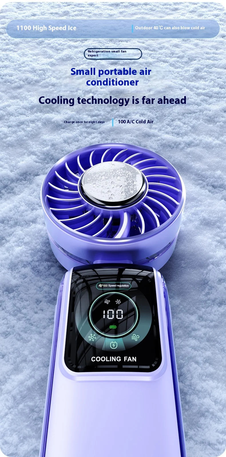 Portable Ice Cooling Fan