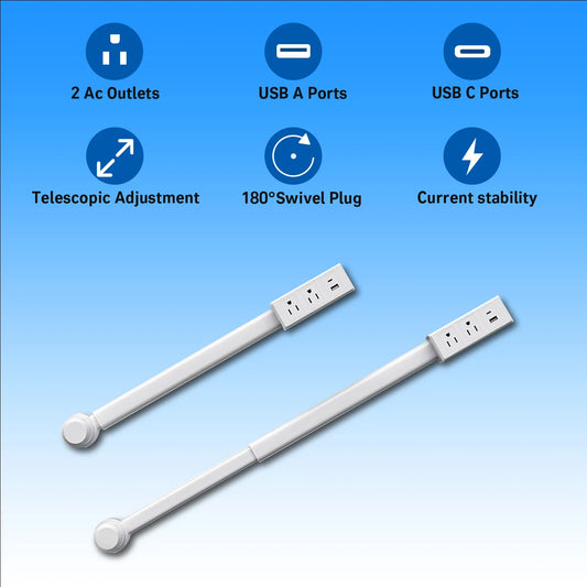 180° Electrical Outlet Extender Adjustable Length