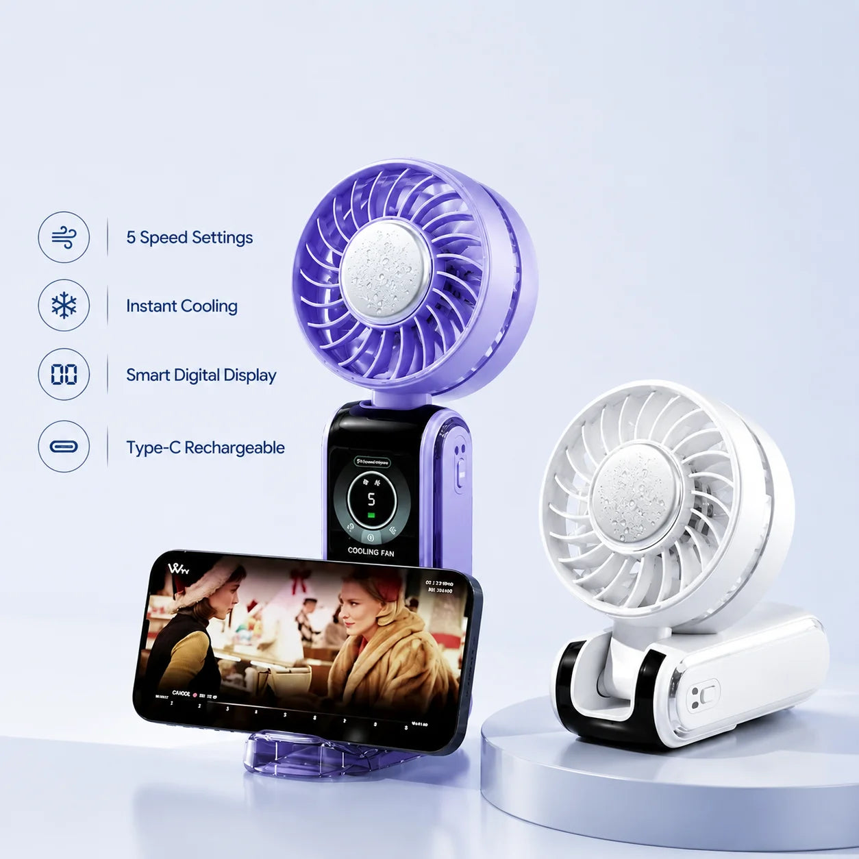 Portable Ice Cooling Fan