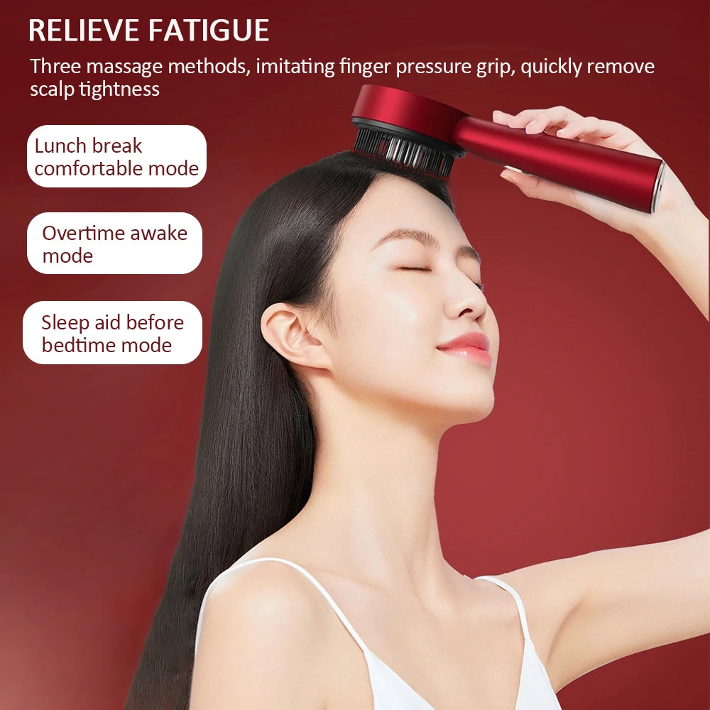 Red Light Massage Scalp Brush Anti Hair Loss Liquid Oil Applicator