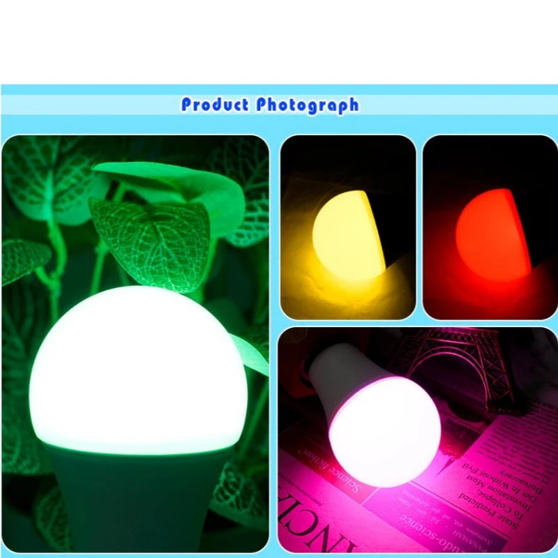 1-10pcs LED RGB Bulb Remote Control  Multicolor Lamps