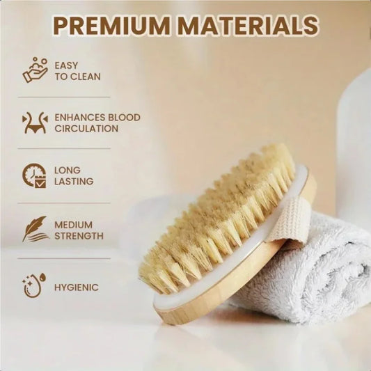 Dry Skin Body Brush Natural Bristle Dead Skin Remover