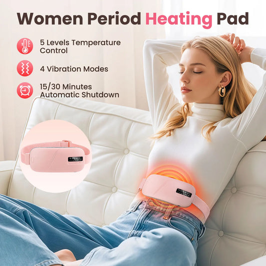 5 Modes Electric Heating Women Menstrual Heating Pad for for Cramps Period Relief
