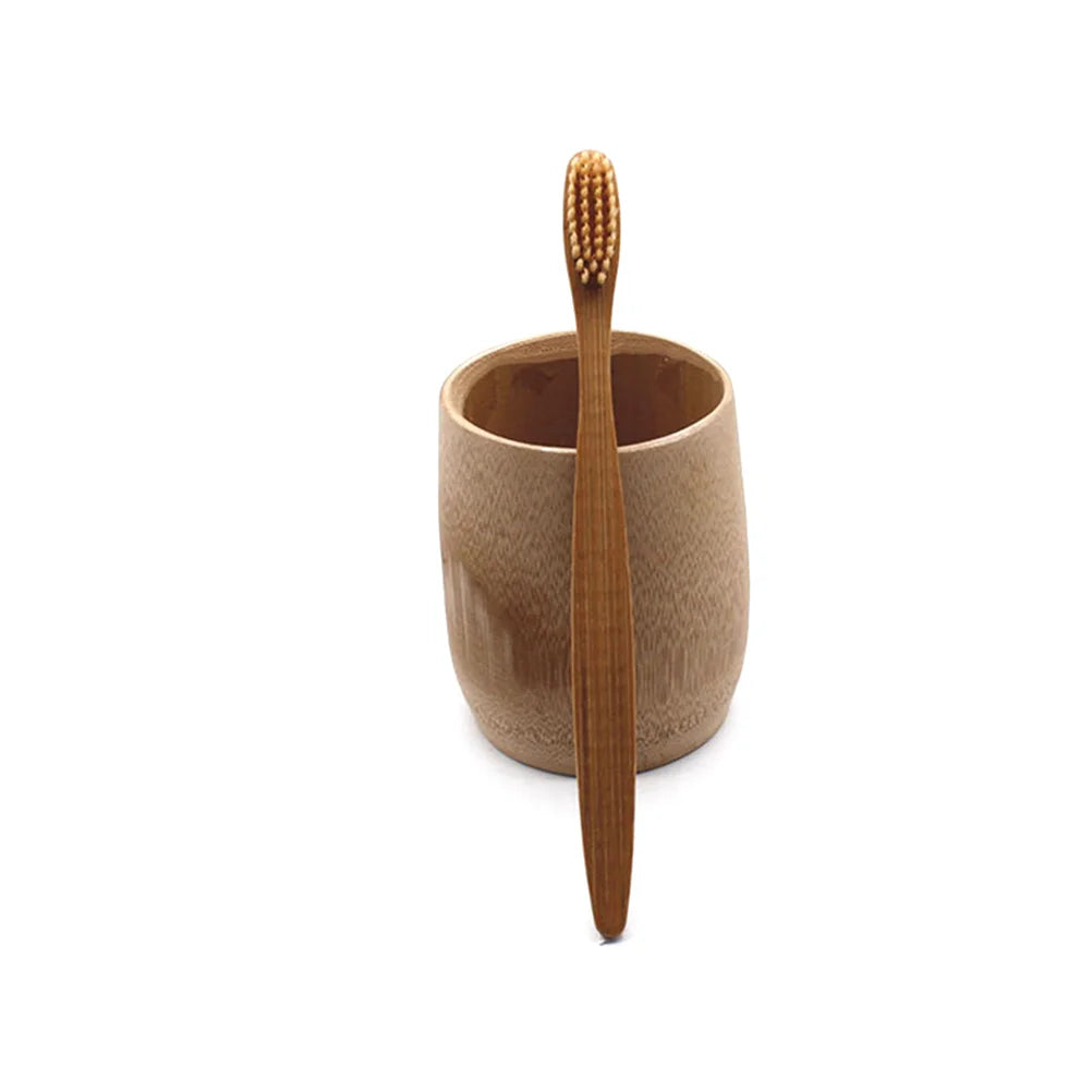 8pcs Bamboo Toothbrush Natural Wooden ECO Friendly Toothbrush