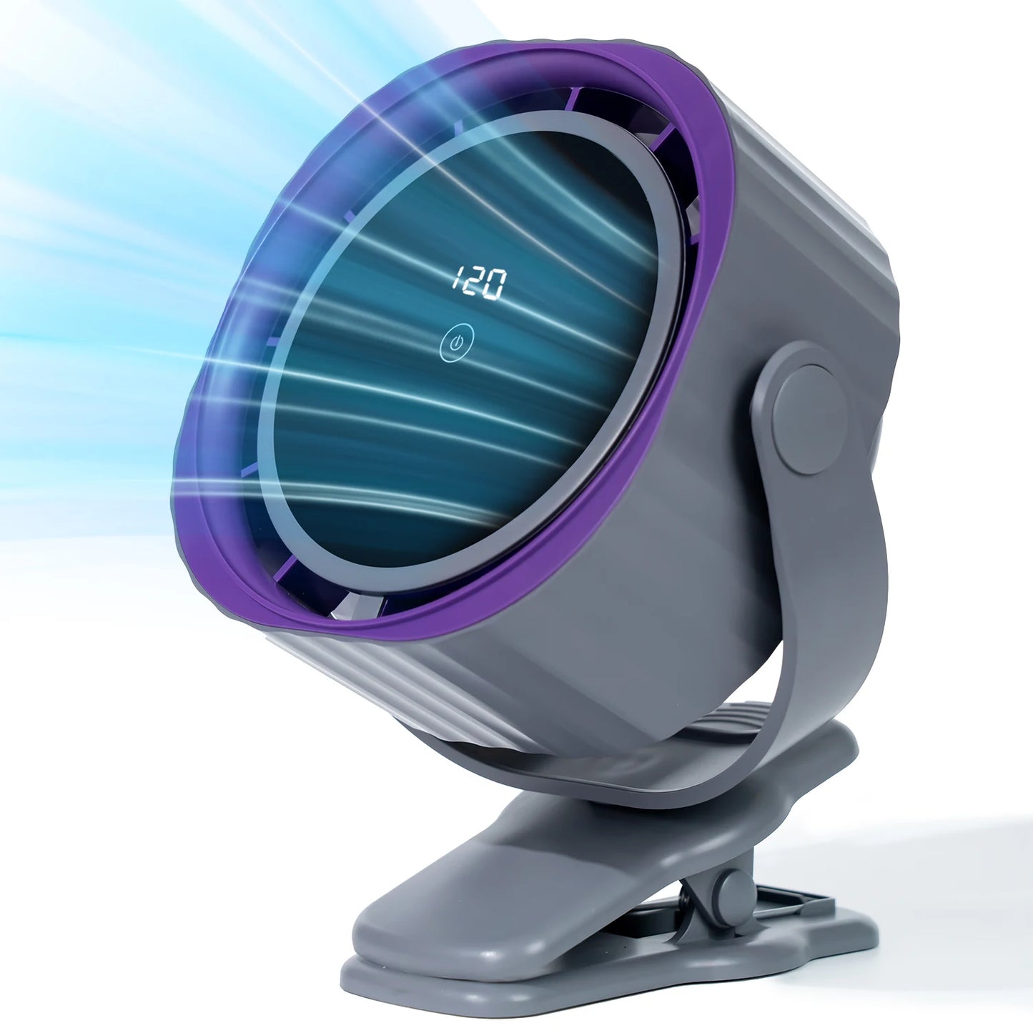 Portable Desktop Fan, Touch Screen 360° Adjustable