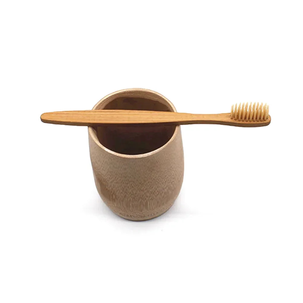 8pcs Bamboo Toothbrush Natural Wooden ECO Friendly Toothbrush