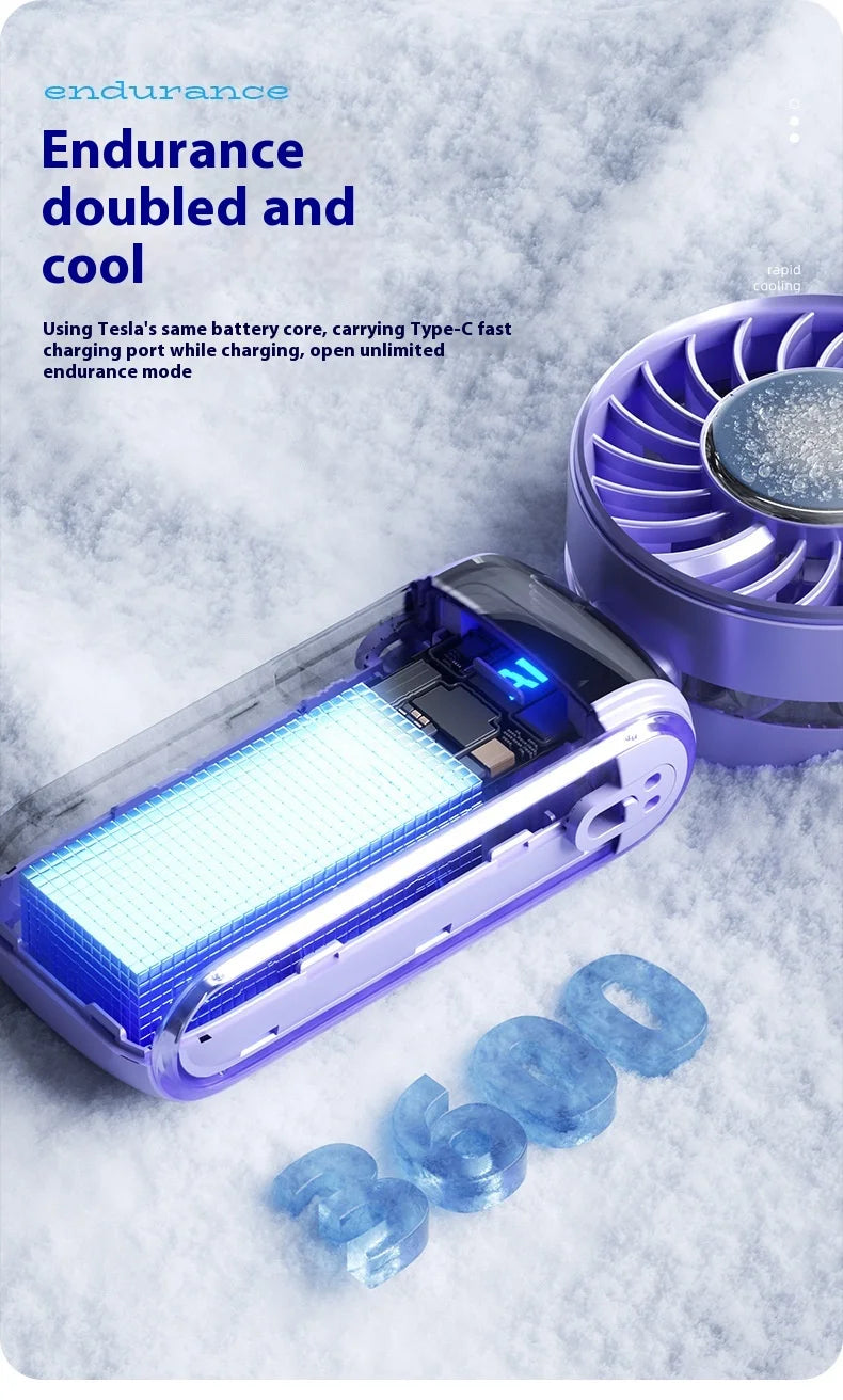 Portable Ice Cooling Fan