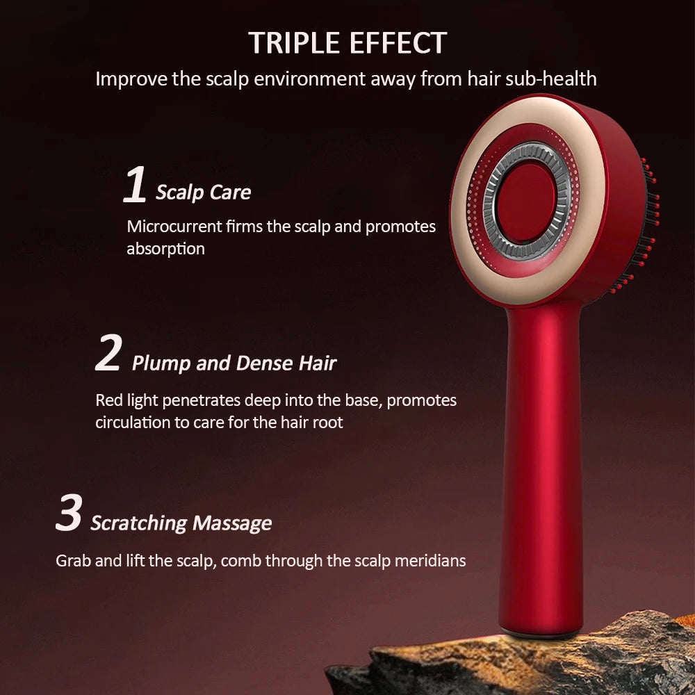 Red Light Massage Scalp Brush Anti Hair Loss Liquid Oil Applicator