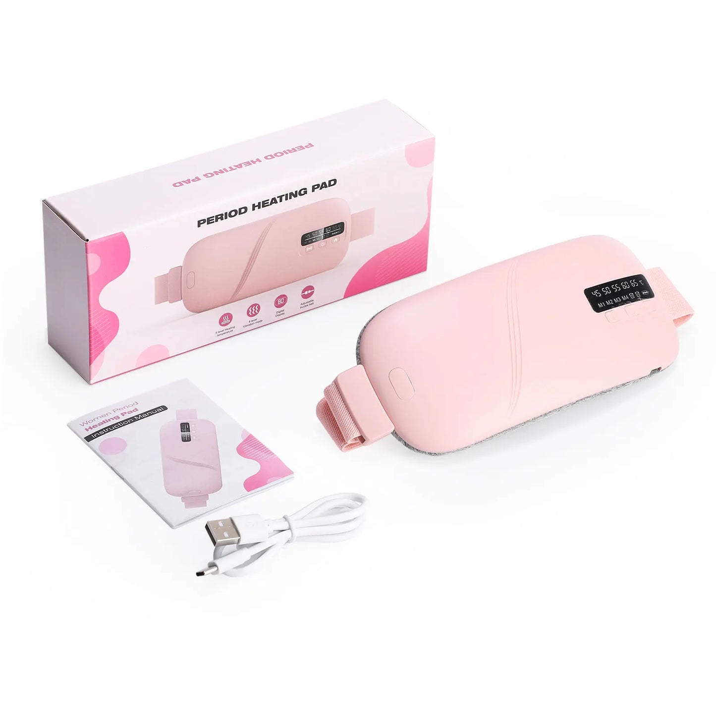 5 Modes Electric Heating Women Menstrual Heating Pad for for Cramps Period Relief