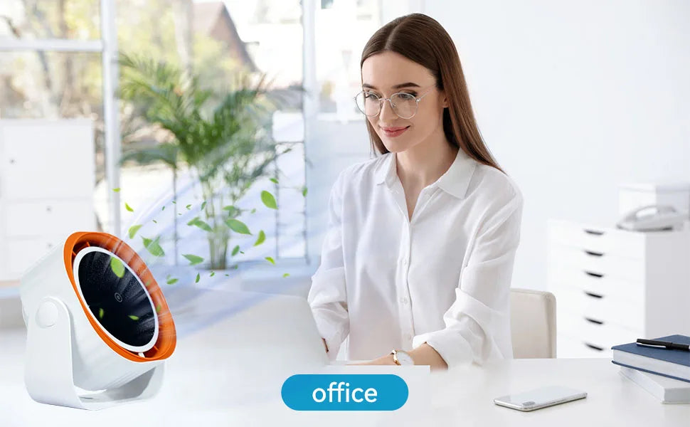 Portable Desktop Fan, Touch Screen 360° Adjustable