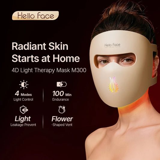 4D Light Mask Wavelengths Cordless LED Face Mask